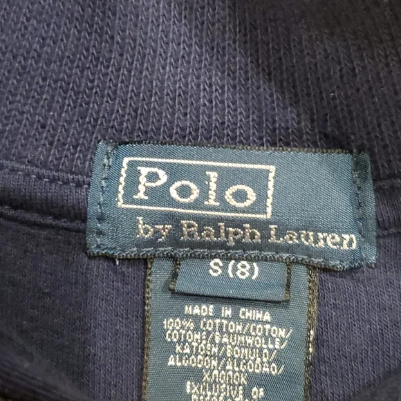 Boys Polo Ralph Lauren big pony 1/4 zip pullover sweater size S(8) - Picture 5 of 5